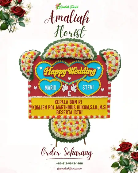 Papan Bunga Pernikahan Fajar Bulan